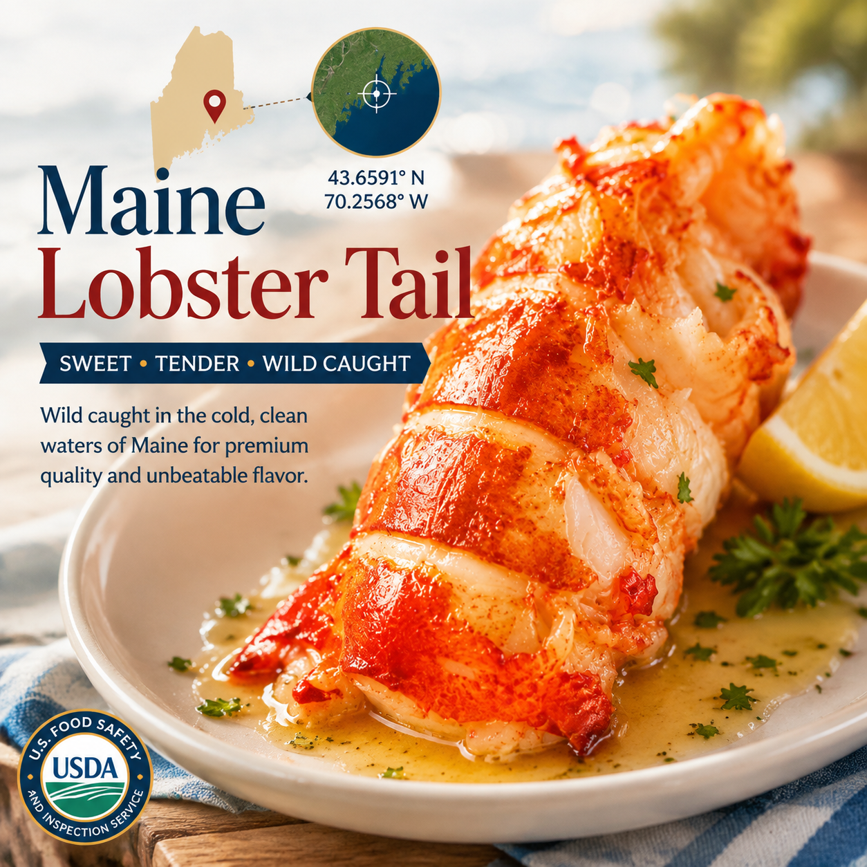 🦞Fresh lobster tail meat with shell-TTBD