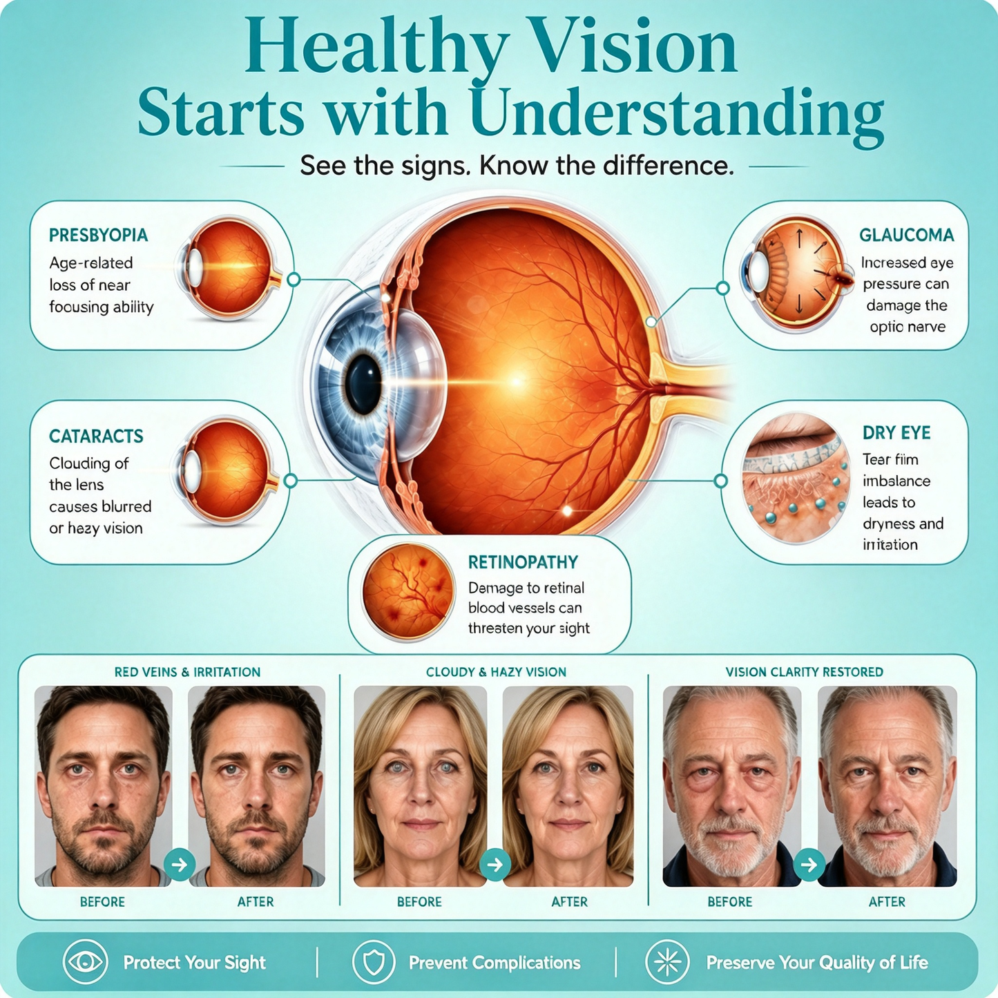 Professional Medical Eye Drops - Hydrating Eye Care Solution for Dry Eyes, Irritation & Eye Fatigue-WH