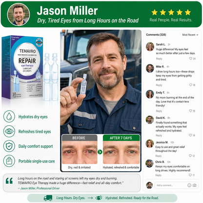 Hydrating Eye Drops – Single-Use Lubricant Drops for Dry & Tired Eyes, Daily Refreshing Eye Comfort-ZZ