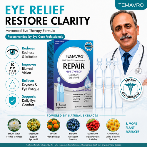 Hydrating Eye Drops – Single-Use Lubricant Drops for Dry & Tired Eyes, Daily Refreshing Eye Comfort-ZZ