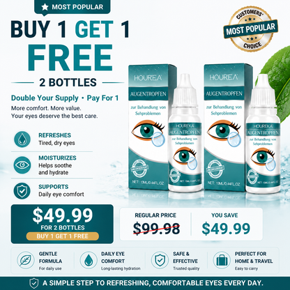 HOUREKA Advanced Eye Drops – Daily Refreshing Comfort for Dry & Tired Eyes-YQ