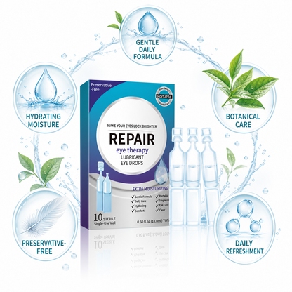 Hydrating Eye Drops – Single-Use Lubricant Drops for Dry & Tired Eyes, Daily Refreshing Eye Comfort-YQ