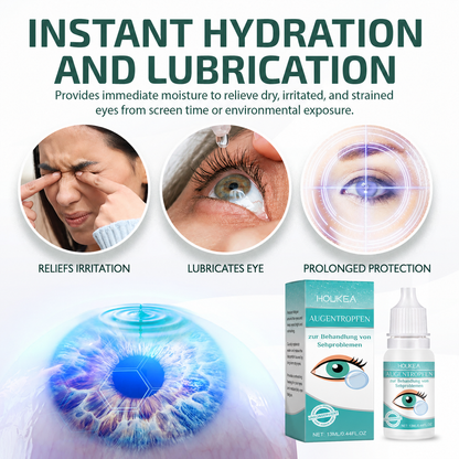 Professional Medical Eye Drops - Hydrating Eye Care Solution for Dry Eyes, Irritation & Eye Fatigue-WH