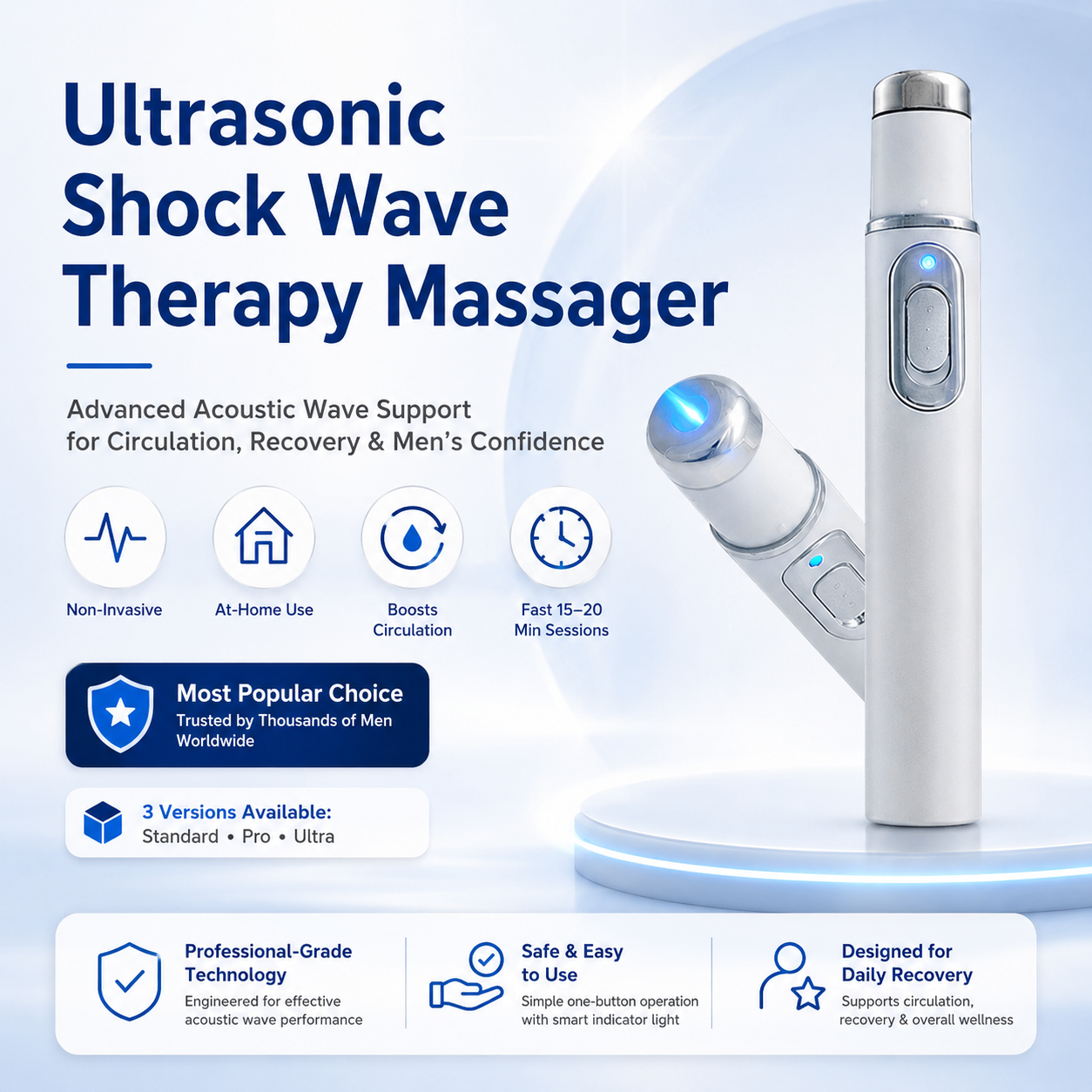 Advanced Ultrasonic Male Wellness Device™ Private At-Home Vitality & Confidence Support-YQ